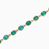 Oval Cut Emerald Bezel Set Bracelet