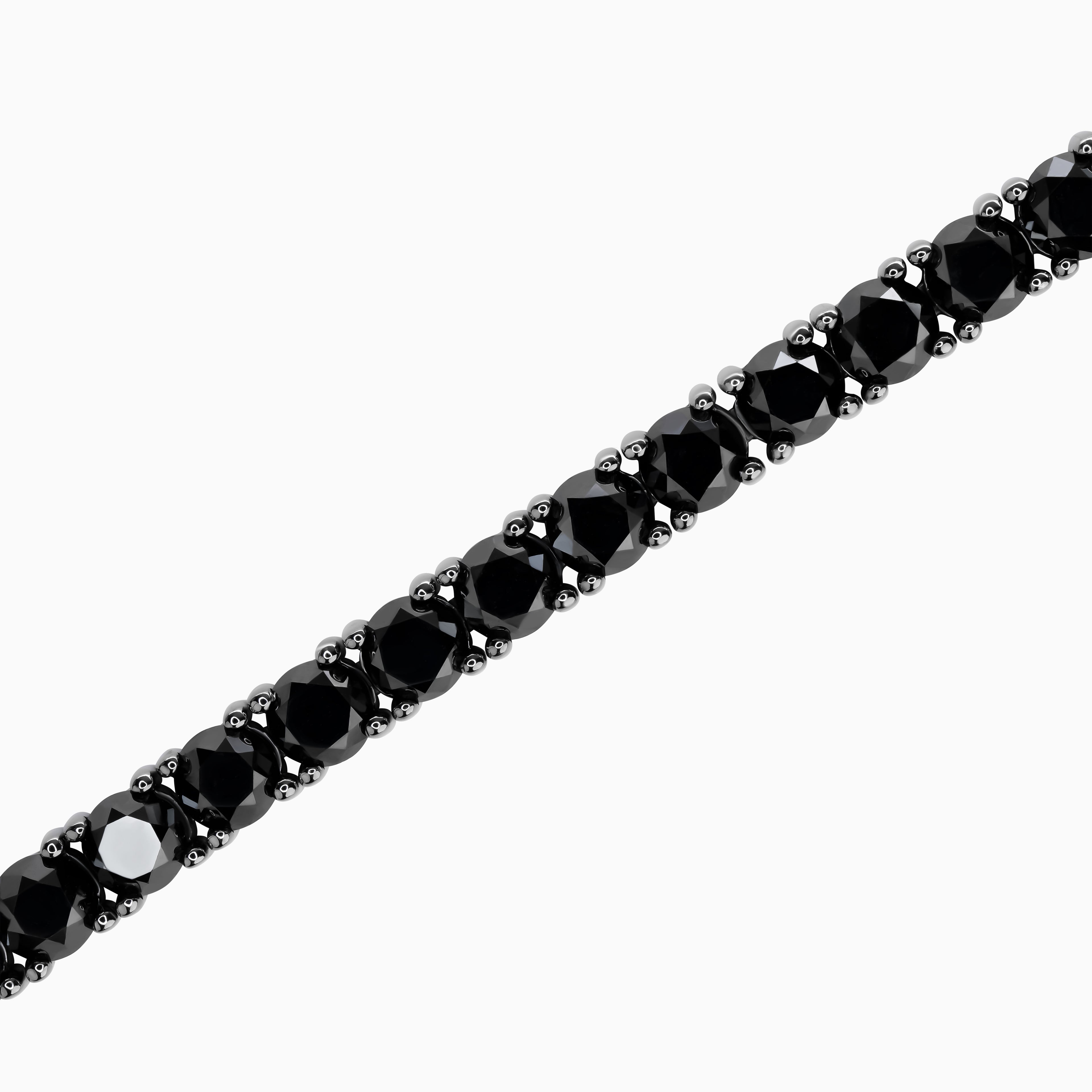 4.5mm Black Diamond Tennis Bracelet