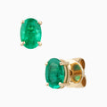 Oval Emerald Stud Earrings