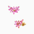 Marquise Pink Sapphire Floral Earrings