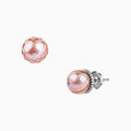 Pink Pearl Stud Earrings