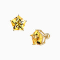 14K Yellow Gold Citrine Stud Earrings