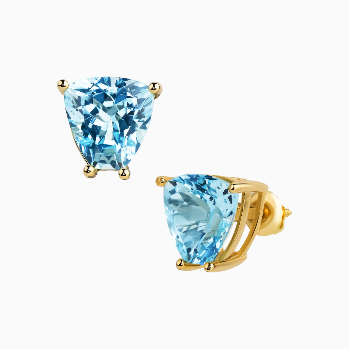 8.96ct Blue Topaz Stud Earrings