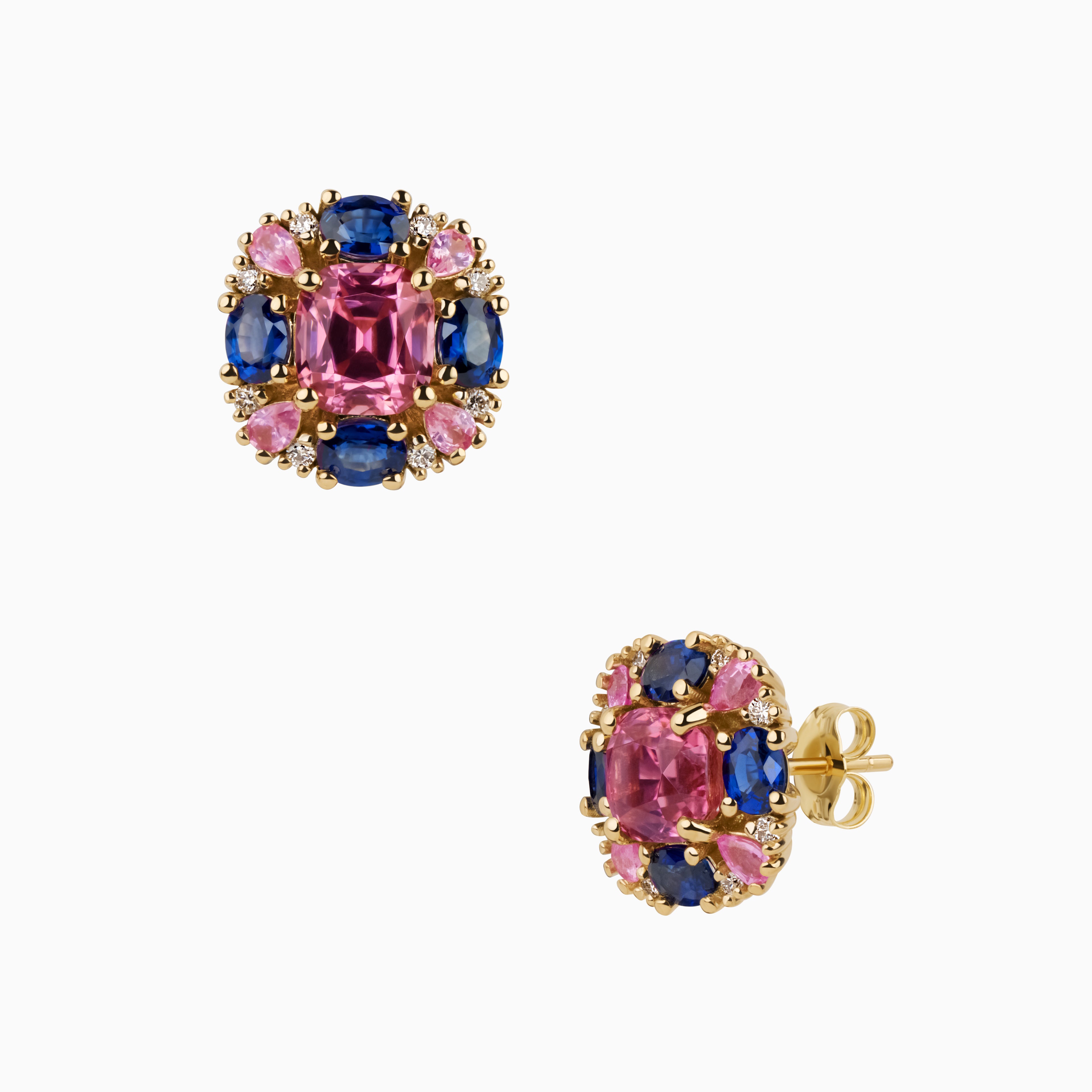 Blush & Blue Stud Earrings