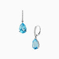 9.85ct Blue Topaz Drop Earrings with Diamonds