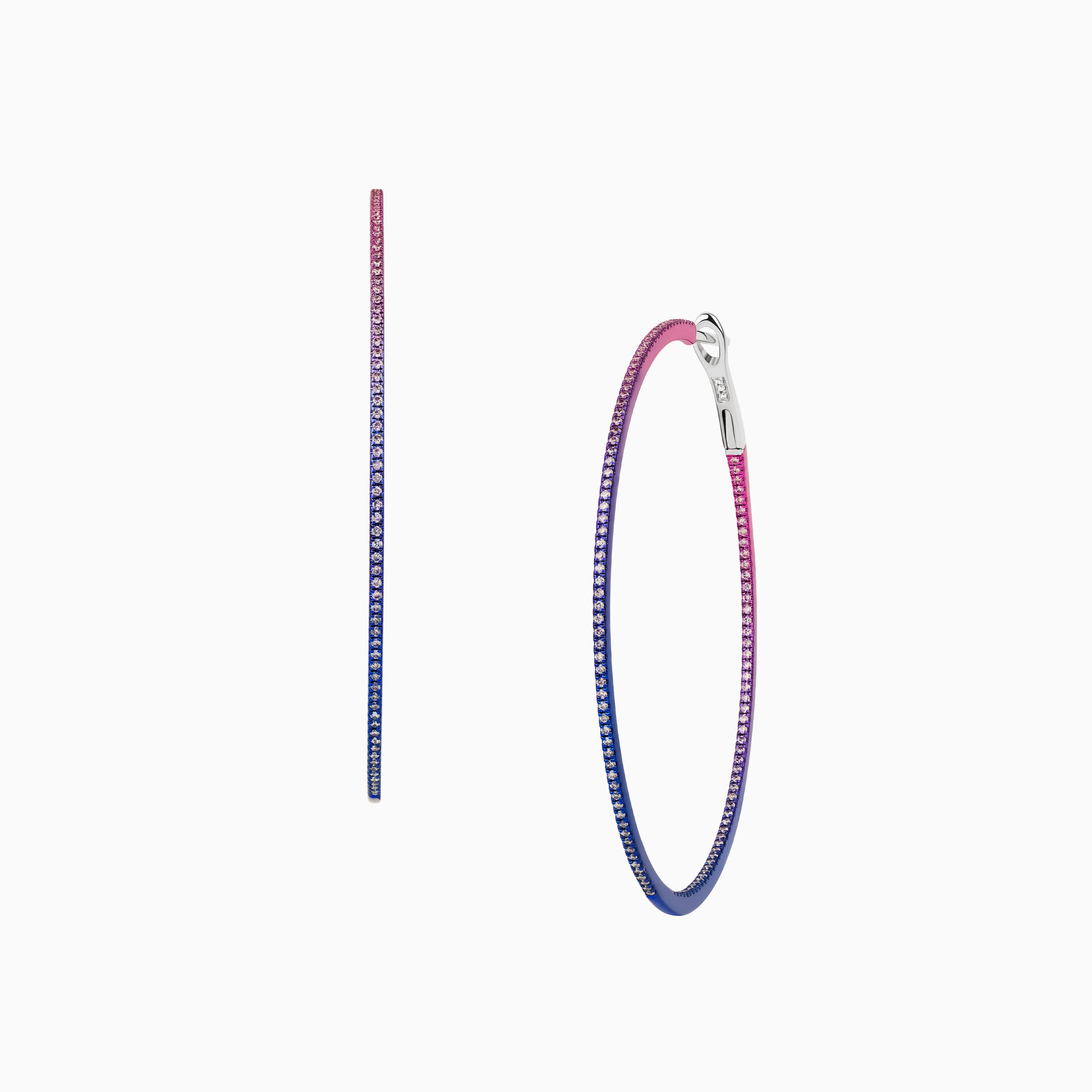Aurora Thin Diamond Hoop Earrings
