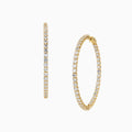 6.88ct Diamond Hoop Earrings
