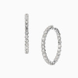 7.99ct 3.5mm Diamond Hoop Earrings