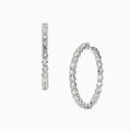 7.99ct 3.5mm Diamond Hoop Earrings