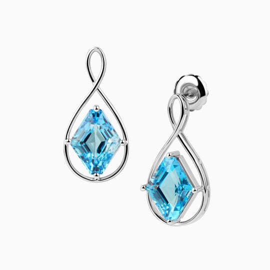 19.80ct Blue Topaz Earrings
