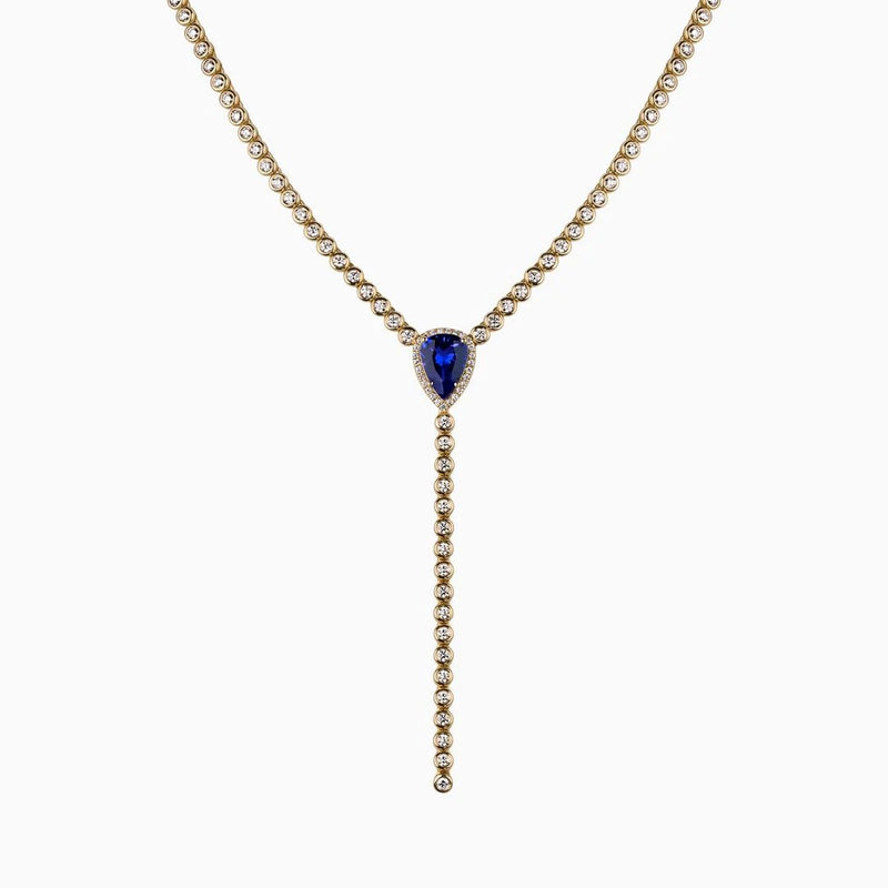Tanzanite and Diamond Lariat